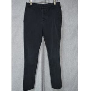 AllSaints Black Slim Fit Chino Pants Size 30